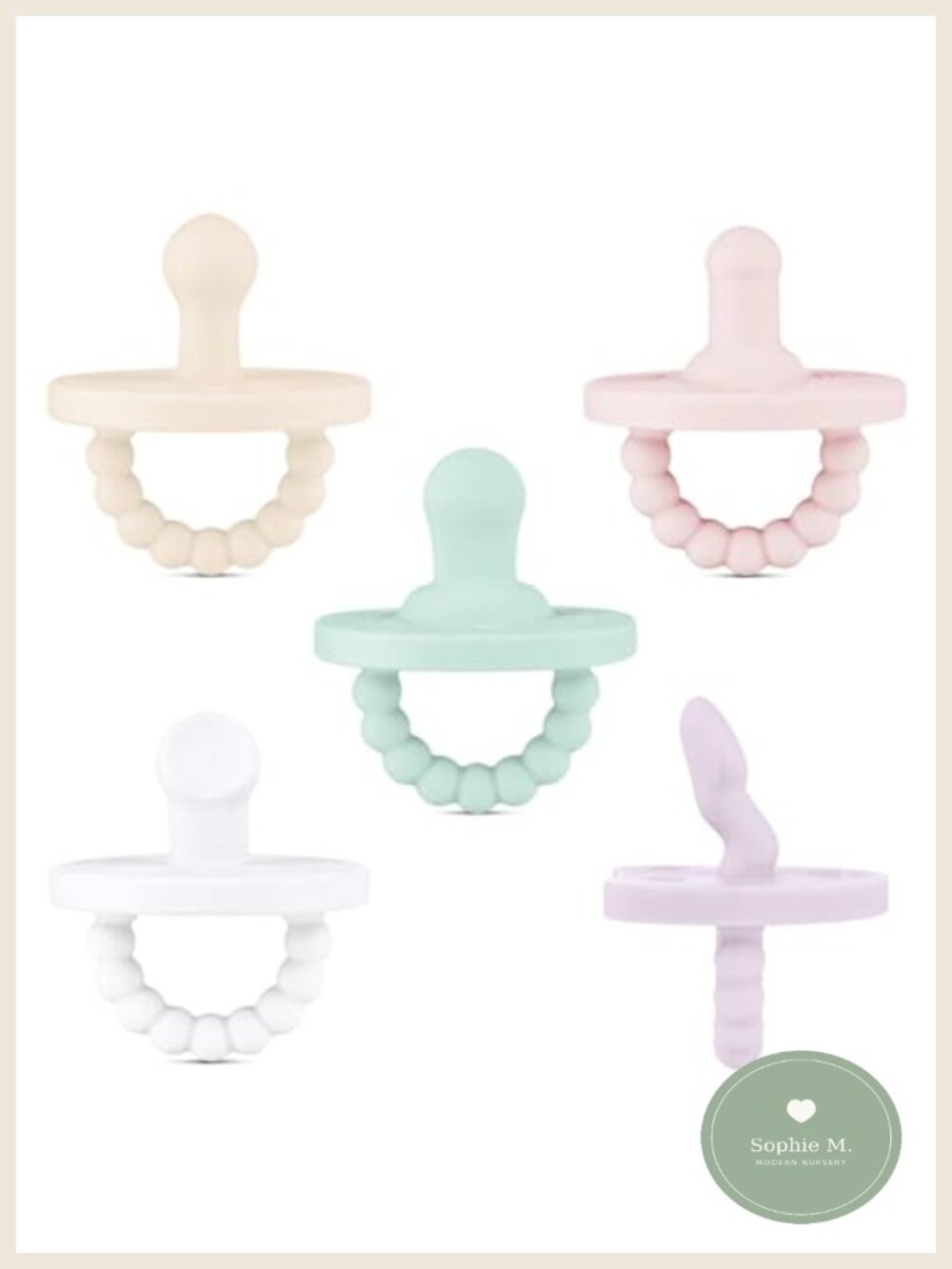 Cutie PAT Pacifier Teether Starter Kit Medical-Grade Silicone One-Piece